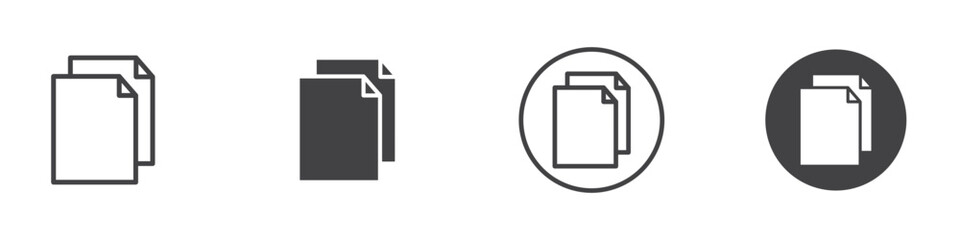 Copy icon Thin line art isolated