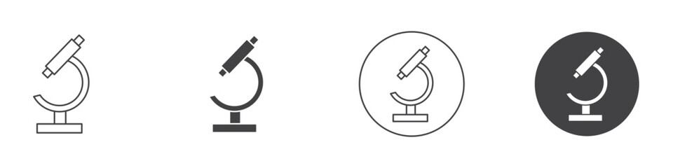 Microscope icon Thin line art isolated