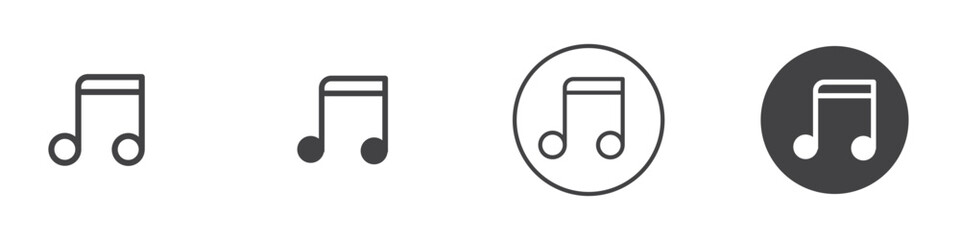 Music icon Thin line art isolated
