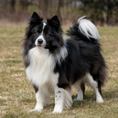 A beautiful stylish doggy in outdoor 