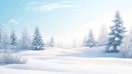 Fototapeta premium Winter Christmas scenic background with copy space.