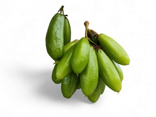 Belimbing wuluh or Belimbing sayur or also known as vegetable starfruit, has the scientific name Averrhoa bilimbi isolated on white background