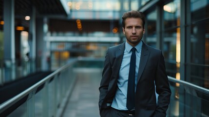 A businessman with a calm and composed demeanor, conveying reliability and trustworthiness.