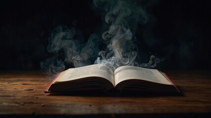 Inhaled secrets unravel a book's smoky past.