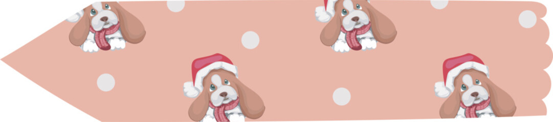 Cute christmas washi tape. Vector illustration.