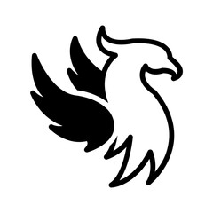 Vector solid black icon for Phoenix