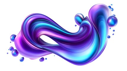 Futuristic colorful shape, 3d render