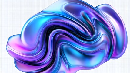 Futuristic colorful shape, 3d render