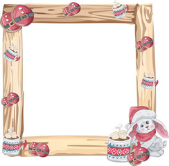 Christmas frame. Vector illustration.