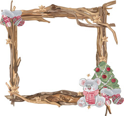 Christmas frame. Vector illustration.