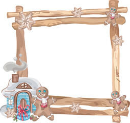 Christmas frame. Vector illustration.