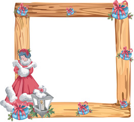 Christmas frame. Vector illustration.
