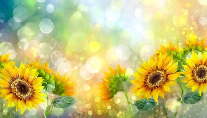 Obraz premium beautiful sunflower background