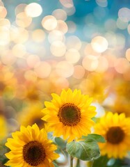 Obraz premium beautiful sunflower background
