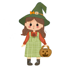 Girl and Halloween