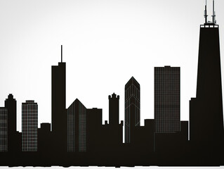 Obraz premium chicago silhouette
