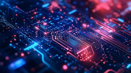 Fototapeta premium Computer circuit board, web design background. 