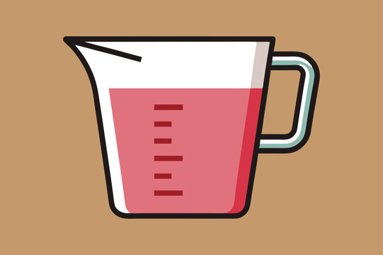 recommend clip art:  Measuring cup vector art illustration.