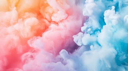 Fototapeta premium A Stunning Display of Colorful Smoke in Pastel Hues