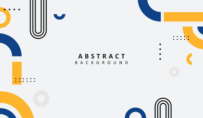 Blue and yellow abstract geometric background vector illustration