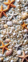 Fototapeta premium Seashells background 