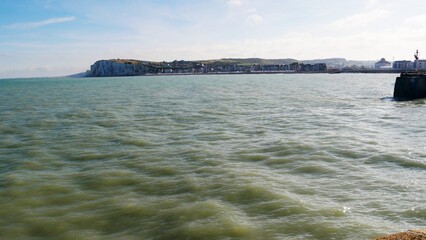 Plage et falaise de Mers les Bains département de la Somme Hauts de France, france, europe