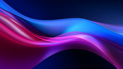 Obraz premium Photo Glow Flow big neon wave background