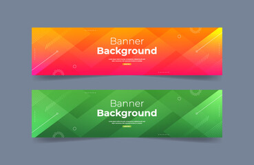 Fototapeta premium Set of abstract horizontal background template