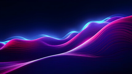 Photo Glow Flow big neon wave background