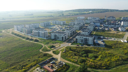 Low-Rise Apartment Complex with Green Landscape