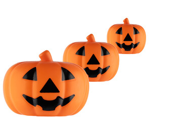Orange pumpkin figurines halloween decorations
