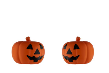 Orange pumpkin figurines halloween decorations