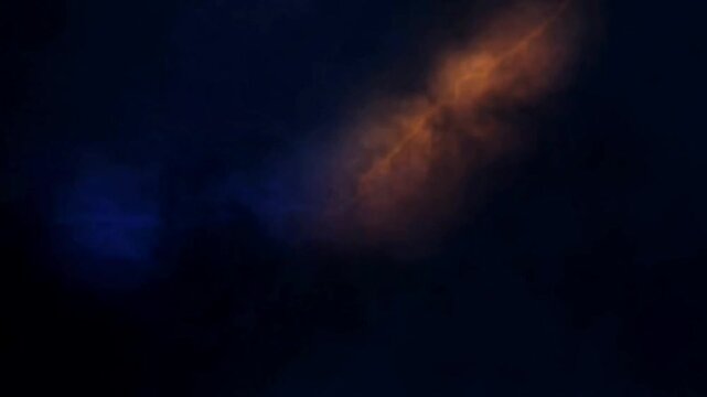 Animation blue lightning bolt effect in the sky
