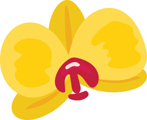 Flower on white background. Vector illustration.