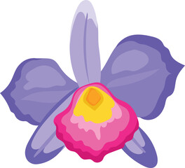 Flower on white background. Vector illustration.
