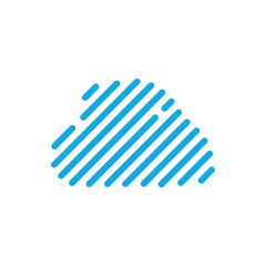 Initials letter I Cloud Network logo design