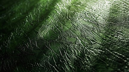 Green textured leather background