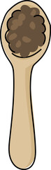 Spoon on white background. Vector illustration.
