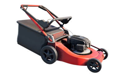 lawn mower isolated on white