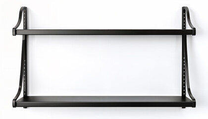 empty black metal rack on black background