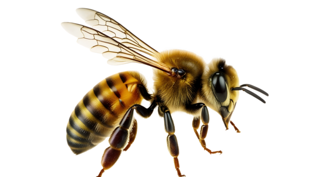 bee on a white background cut out, bee on a transparent backgorund