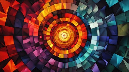 Radial geometric design Abstract concentric pattern with geometric elements