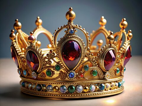 Regal emblem, adorned with precious stones, mirroring power and prestige.