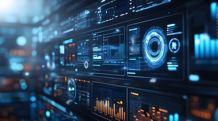 Obraz premium Business management and technology. 