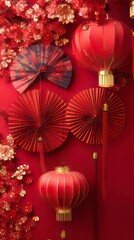 dark red background as a commemoration of Chinese New Year