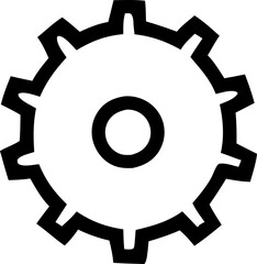 gear icon on white background