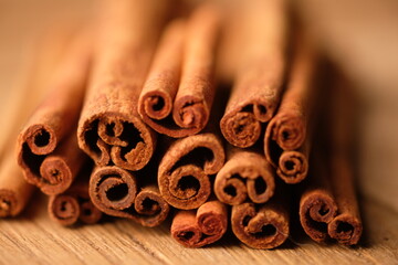 Cinnamon or with the scientific name Cinnamomum is a type of tree that produces spices. Cinnamomum verum. blurred image