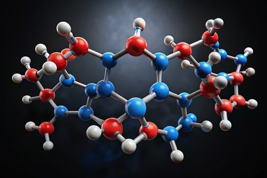 Ciprofloxacin molecule depicted as an immersive 3D model for medical and pharmaceutical research.