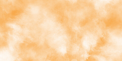 Paint leaks and ombre effects orange or brown watercolor, watercolor background textures with clouds and stains, Old paper texture with stains and scratches, Hand painted abstract cloud texture.