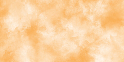 Paint leaks and ombre effects orange or brown watercolor, watercolor background textures with clouds and stains, Old paper texture with stains and scratches, Hand painted abstract cloud texture.
